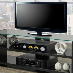 Black High Gloss TV Stand – Fits TVs Up to 55”