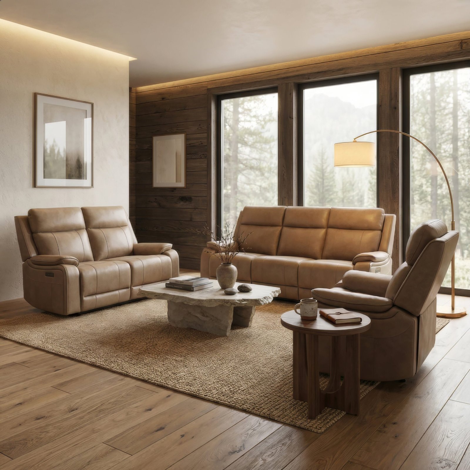 Canapé à inclinaison électrique Brindle - Taupe – Image 3