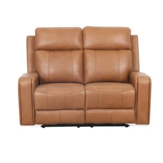 Cavron Power Reclining Loveseat - Cognac