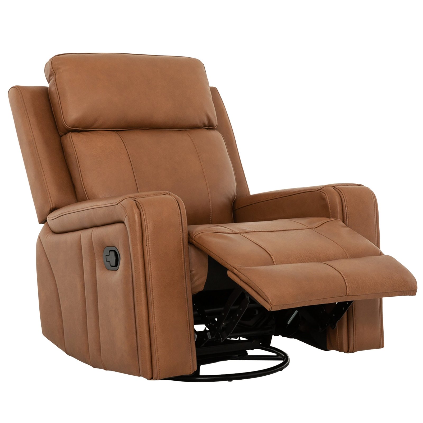Fauteuil inclinable et pivotant Cavron - Cognac – Image 3