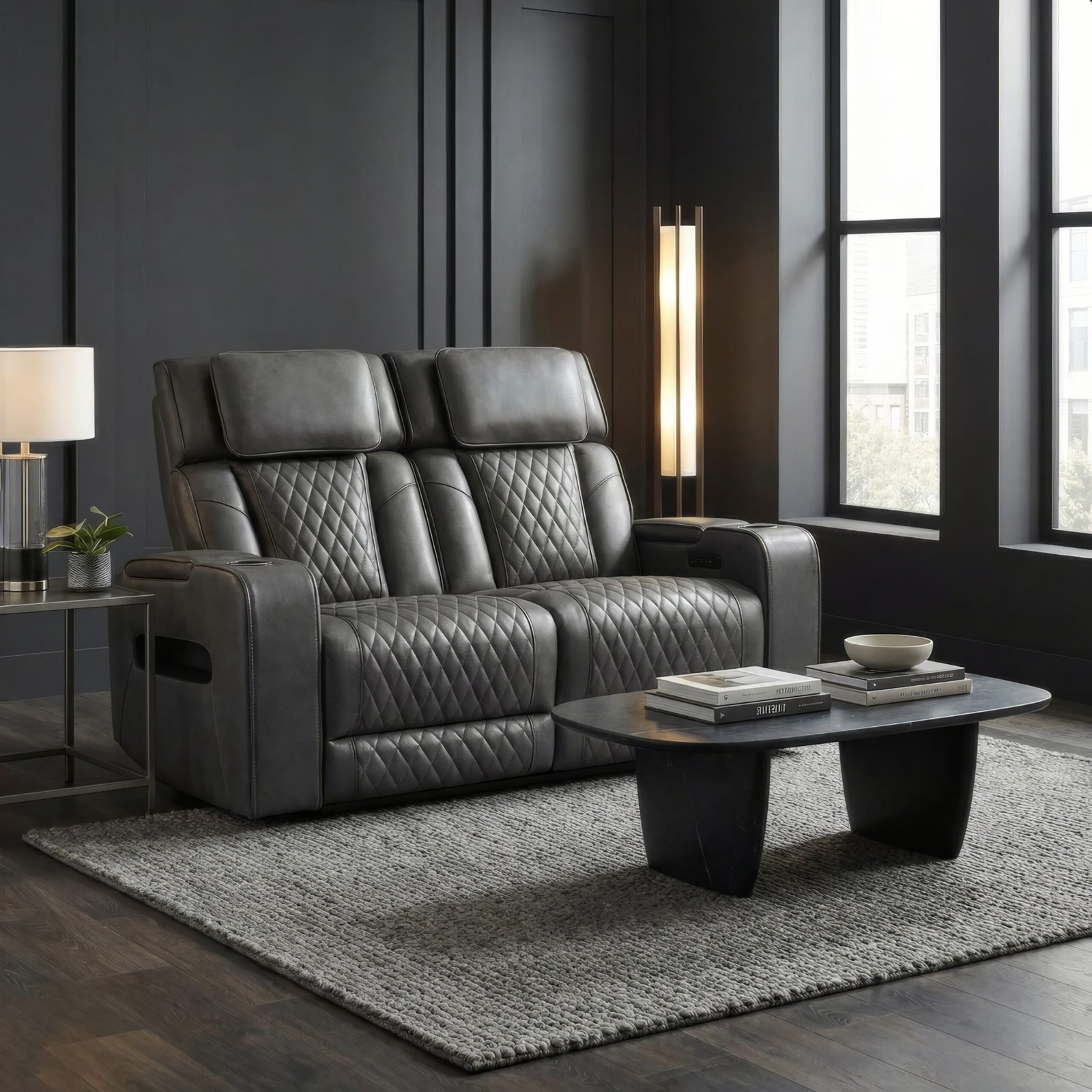 Colton Power Reclining Loveseat - Charcoal - Image 2