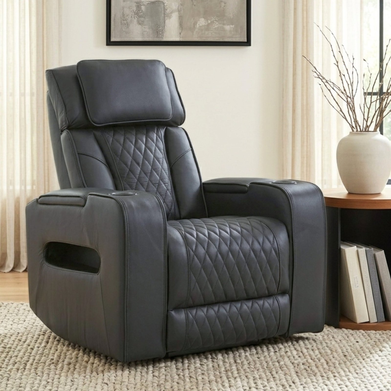Fauteuil inclinable électrique Colton - Noir – Image 2