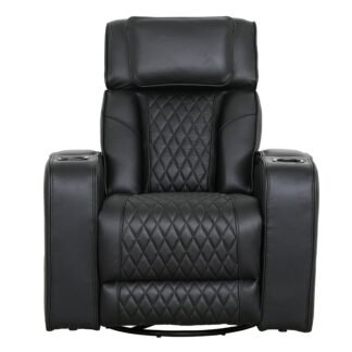 Fauteuil inclinable et pivotant Colton - Noir