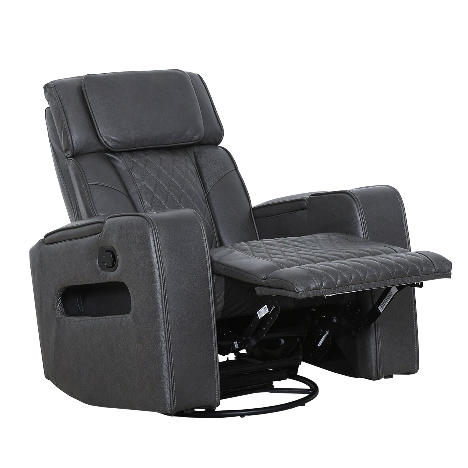 Fauteuil inclinable et pivotant Colton - Charbon – Image 3
