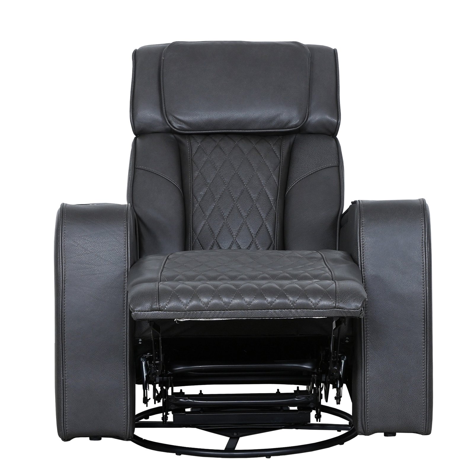 Fauteuil inclinable et pivotant Colton - Charbon – Image 4