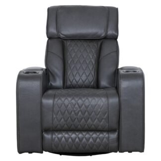 Fauteuil inclinable et pivotant Colton - Charbon