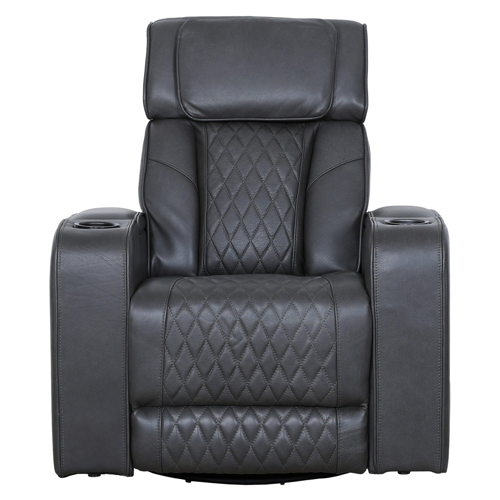 Fauteuil inclinable et pivotant Colton - Charbon