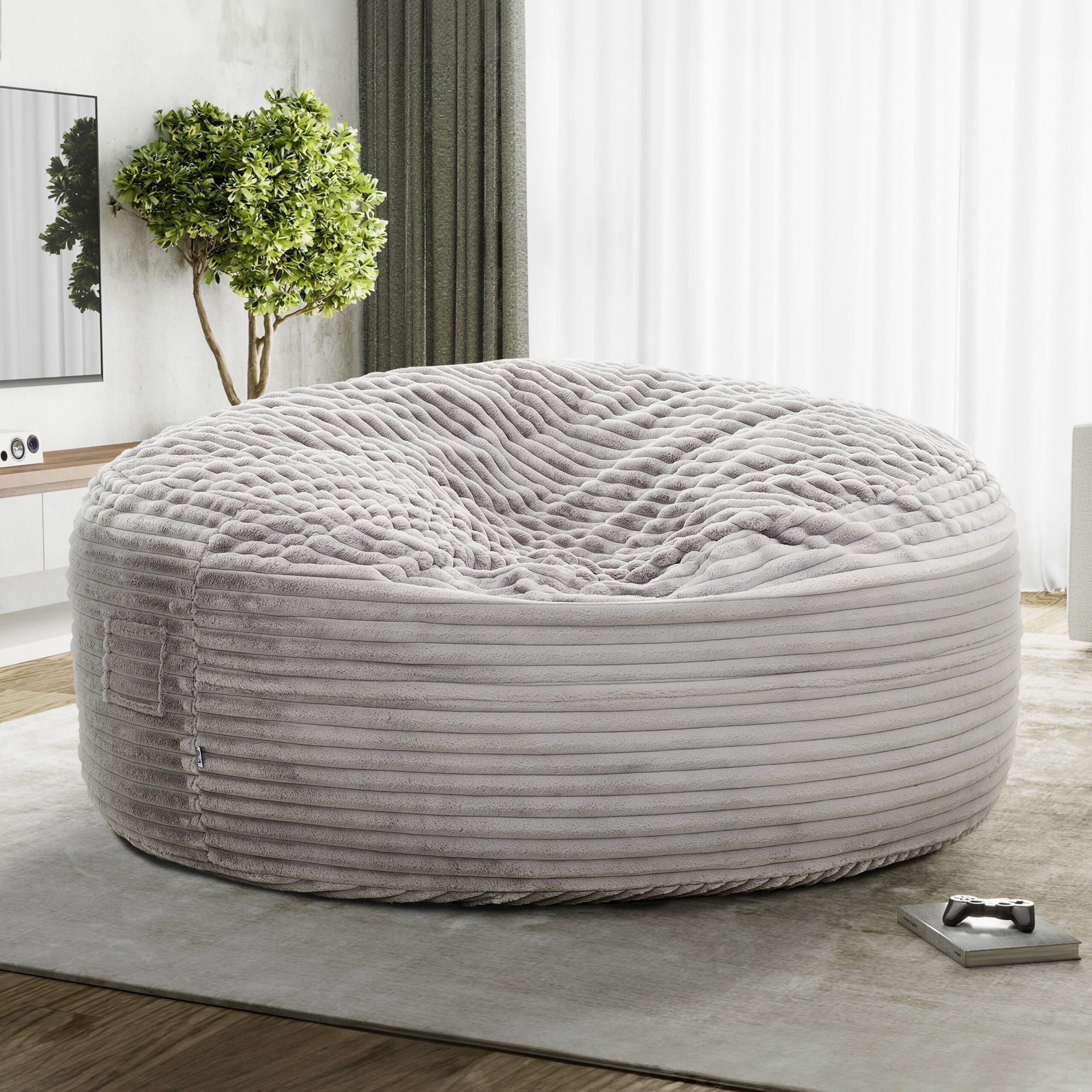 Pouf poire Sealy® Kade - Gris – Image 2