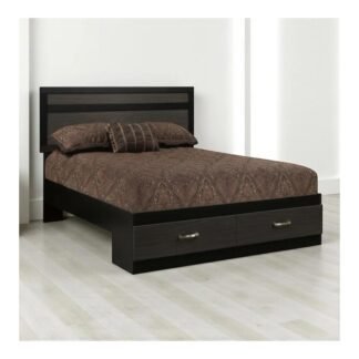 Canadian Made Black/Tuxedo Wooden Bed A9