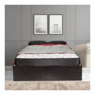 Canadian Made Platform Bed with Bookcase Headboard 1101