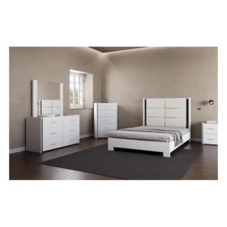 Jasper Canadian Made Italian Style Bedroom Set (Upholstered Headboard)