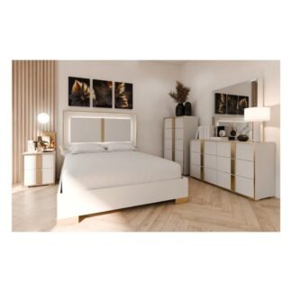 Nora Italian Style Lacquer 6PC Bedroom Set