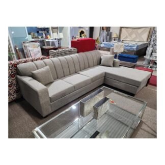 Custom Tufted Sectional — Charcoal