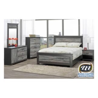 Tuxedo / Suede Grey Bedroom Set 5020