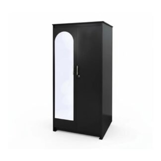 Canadian Made 2 Door Wardrobe with Mirror & Lock 130