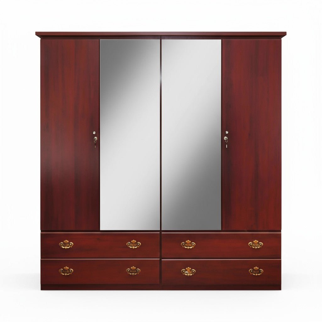 Canadian Made Fully Assembled 4-Door Armoire with Drawer 650