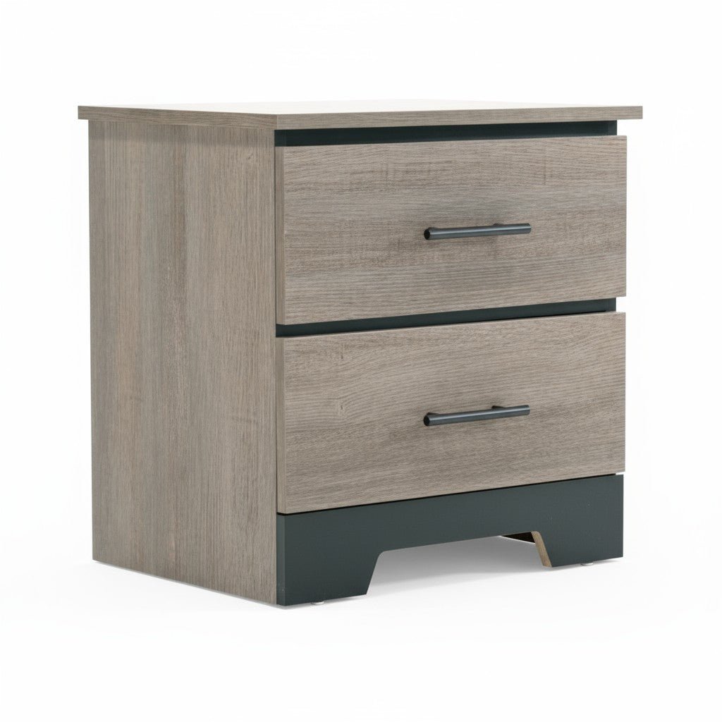 Ensemble de chambre à coucher bicolore fabriqué au Canada Continental Coast & Black 6741 – Image 2