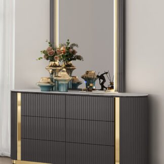 Madrid Dresser Mirror Set, Graphite