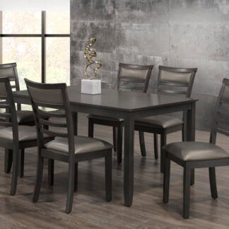 Thea Dining Table 6 Chairs Grey