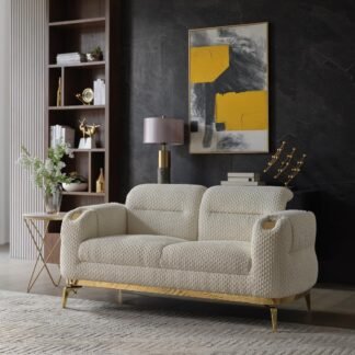 Zoe Love Seat – Beige