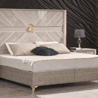 Eternity King Bed, Beige