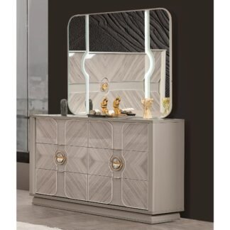 Eternity Dresser Mirror Set, Beige