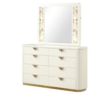 La Pierre Dresser Mirror Set, Beige