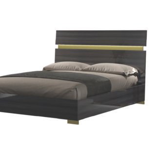 Yvette King Bed, Iron Grey