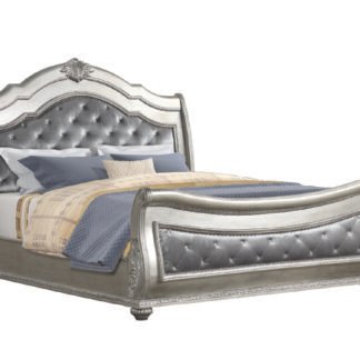 Destiny King Bed, Silver