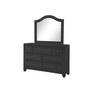 Sophia Dresser Mirror Set, Black