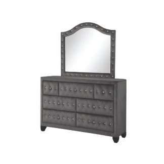 Sophia Dresser Mirror Set, Grey
