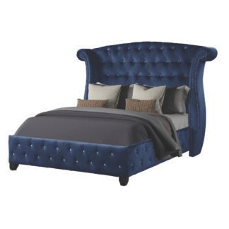 Sophia Queen Bed, Navy