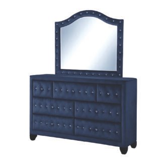Sophia Dresser Mirror Set, Navy