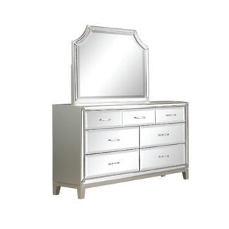 Harmony Dresser Mirror Set, Silver