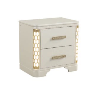 Jasmine Nightstand Beige, Gold