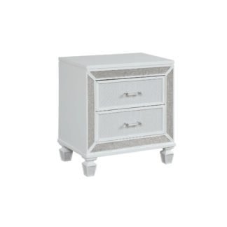 Crystal Nightstand, White