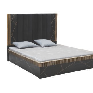 Allure Queen Bed Black, Gold