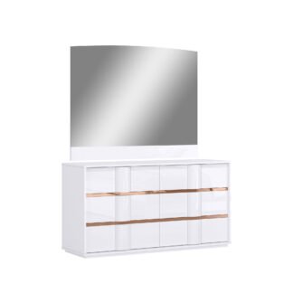 Munich Dresser Mirror Set, White