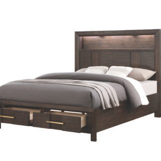 Kenzo Queen Bed Dark, Walnut