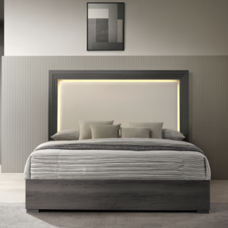 Highland Queen Bed, Grey