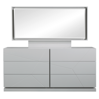 Treasure Dresser Mirror Set, Grey