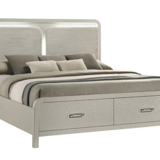 Aria Queen Bed, Beige