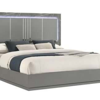 Elara Queen Bed, Grey