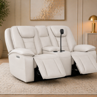 Hennessy Loveseat Recliner – Bone